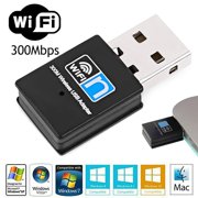 USB WiFi Receiver Dongle Wireless Network Adapter for Laptop PC Desktop Computer