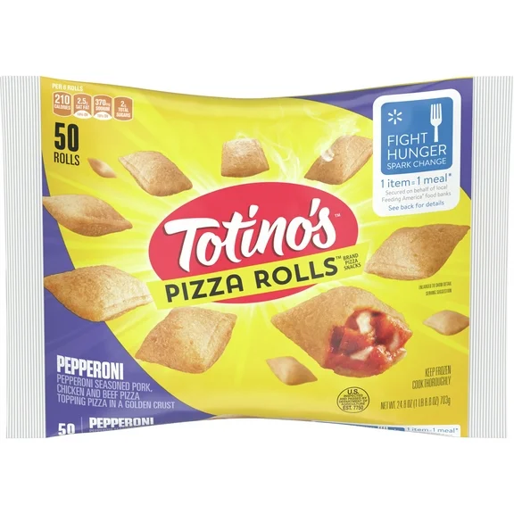 Totino's Pizza Rolls, Pepperoni Flavored, Frozen Snacks, 24.8 oz, 50 ct