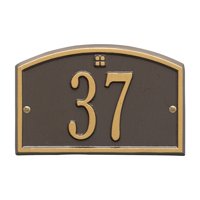 Personalized Whitehall Products Cape Charles 1-Line Petite Wall Plaque in Bronze/Gold