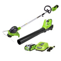 Greenworks G-MAX 40V Cordless String Trimmer & Blower Combo Pack, Battery & Charger Included STBA40B210