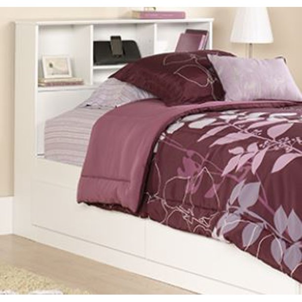 Mainstays Mates Storage Bed With, Mainstays Mates Storage Bed With Bookcase Headboard Twin Cinnamon Cherry Mattress Is Not Included