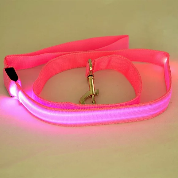 Safe Luminous USB Charging Led Dog Leash Accessories Strip Glowing Light Up