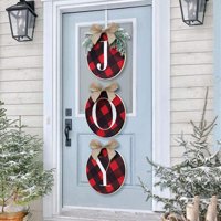 Willstar 3Pcs/Set Joy Sign Wreath Garland DIY Christmas Decoration Home Wall Front Door Hanging Ornaments