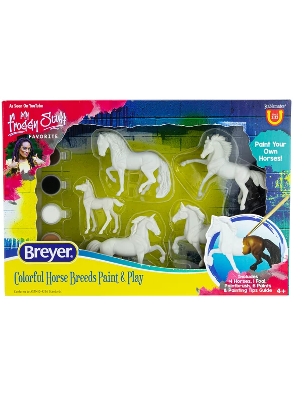 Breyer Colorful Horse Stablemates 1:32 Scale Paint Art & Craft Kit (14 Pieces)