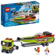 LEGO City Race Boat Transporter 60254 Vehicle Building Set for Kids (238 Pieces)