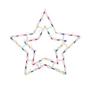 16" Multi-Color Lighted Star Christmas Window Silhouette Decoration