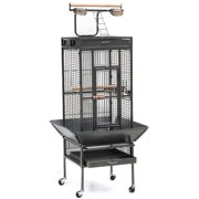 62" Yaheetech Wrought Iron Bird Cage w/ Stand for Parrot, Macaw & Cockatoo