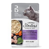 Pure Balance Gourmet Cat Treat Creamy Starters, Chicken & Vegetable Recipe, 1.4 oz