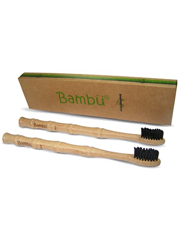 Bambu Toothbrush: Charcoal Infused bristles with Wood Handle