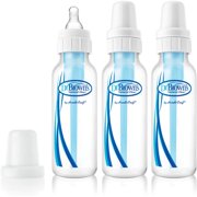 Dr. Brown's Natural Flow BPA Free Plastic Baby Bottle, 8 Oz, 3 Ct