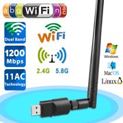 TSV 1200Mbps Dual Band 2.4GHz 5.8GHz Wireles USB 3.0 WiFi Adapter with Antenna