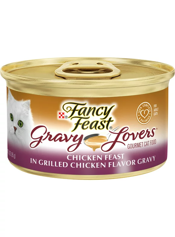 Fancy Feast Gravy Lovers Chicken Wet Cat Food, 3 oz Can