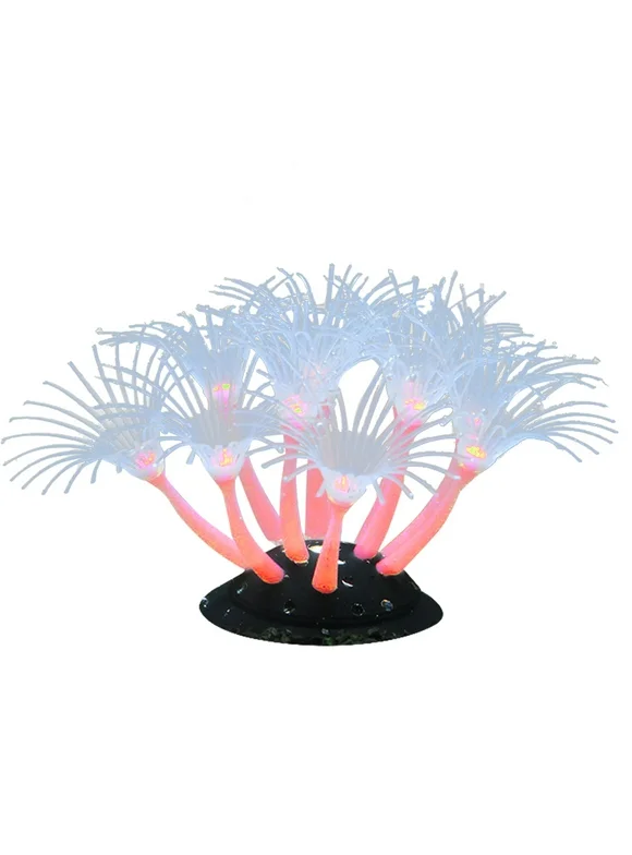 Wowspeed Glowing Coral for Fish Tank | Aquarium Landscape Decoration | Simulation Glow Plant Glowing Effect Silicone for Fish Tank Decoration