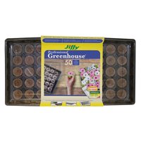 Jiffy J450ST-20 50 Cell Brown SUPERthrive Seed Starter Greenhouse