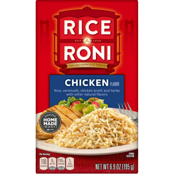 Rice-A-Roni Chicken Broth and Herbs Flavor Rice & Vermicelli Packaged Meal, Shelf-Stable 6.9 oz Box