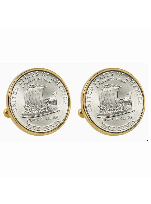 2004 Keelboat Nickel Bezel Coin Cuff Links