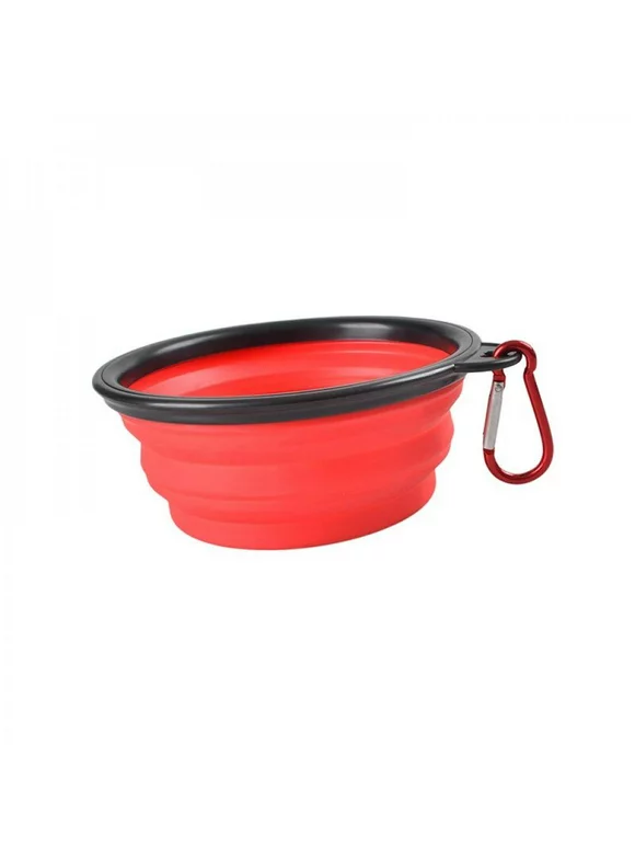 Cute Puppy Pet Travel Bowls Silicone Collapsible Feeding Bowl Dog Water Dish Cat Portable Feeder