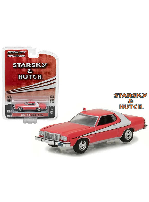 1976 Ford Gran Torino Red "Starsky & Hutch" (1975-1979) TV Series "Hollywood Series" Release 18 1/64 Diecast Model by Greenlight