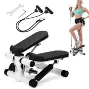 Portable Mini Fitness Stepper Electronic Display Stair Climber Stepper Home Exercise Equipment with Resistance Bands