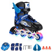 Children Roller Skates Shoes 4 Wheel Skating Shoes Adjustable Roller Skating for Teenager Freestyle Skating Kids Toys