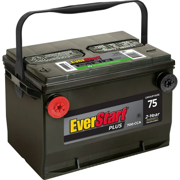 EverStart Plus Lead Acid Automotive Battery, Group Size 75 12 Volt, 700 CCA