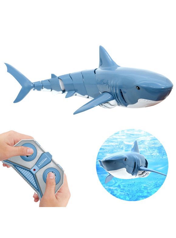 RC Shark 2.4G Electric Simulation Waterproof Fish 20 Minutes Long Battery Life Summer Water Swimming Toddlers Toys