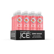 Sparkling Ice Naturally Flavored Sparkling Water, Pink Grapefruit 17 Fl Oz, (Pack of 12)