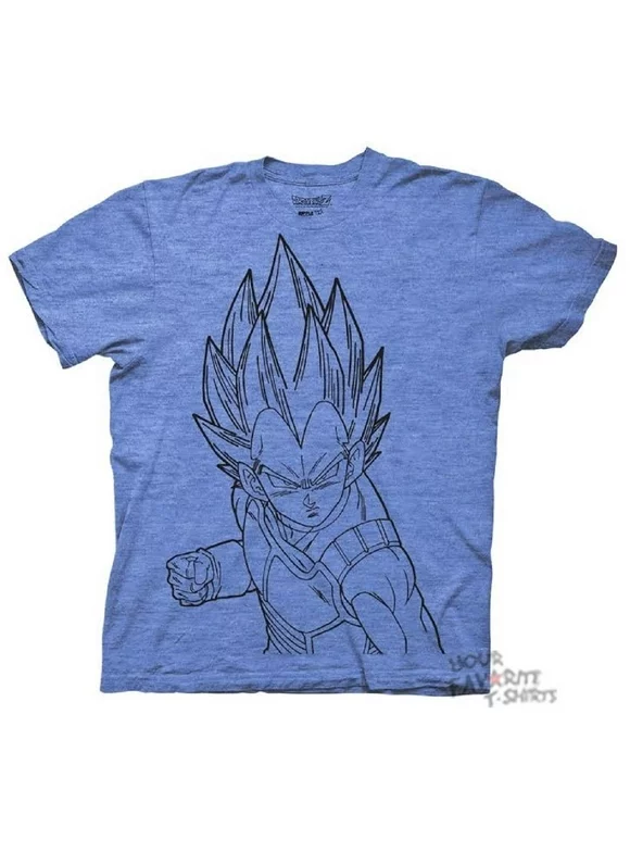 Dragon Ball Z Vegeta Line Art Dbz Anime Adult T-Shirt S