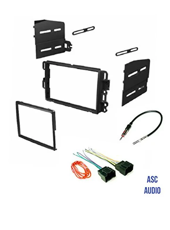 ASC Car Stereo Dash Kit, Wire Harness, and Antenna Adapter Combo to Add a Double Din Radio for some Buick Chevrolet GMC Pontiac Saturn- most 2007-2011 Tahoe, Silverado, Suburban etc.- Listed below