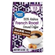 Great Value 100% Arabica French Roast Dark Ground Coffee, 32 oz