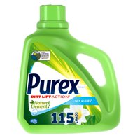 Purex Liquid Laundry Detergent, Natural Elements Linen & Lilies, 150 Fluid Ounces, 115 Loads