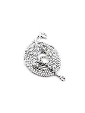 iJewelry2 Sterling Silver Flat Box-Link Chain Necklace