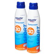 Equate Sport Broad Spectrum Sunscreen Twin Pack, SPF 30, 5.5 oz, 2 count