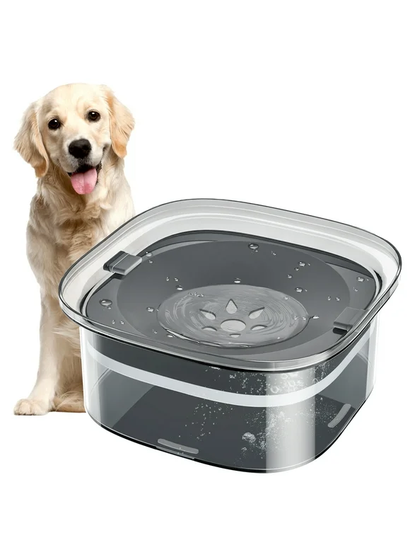 70oz/2L Dog Water Bowl, Dog Bowl No Spill Large Capacity Slow Water Feeder, Spill Proof Pet Water Dispenser Vehicle/Outdoor/Indoor Drinking Water Bowl for Dogs and Cats