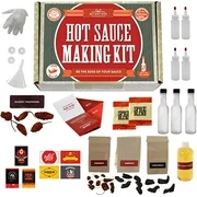 DIY Gifts Deluxe Hot Sauce Kit (5X More Ghost Peppers) Featuring Heirloom Peppers From 5th Generation Farmers, A Full Set Of Recipes, Storing Bottles & More!