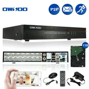 OWSOO 16CH Channel Full CIF H.264 P2P Cloud Network DVR Digital Video Recorder + 1TB Hard Disk support Audio Record Phone Control Motion Detection Email Alarm PTZ for CCTV Camera System