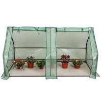 3-Tier Portable Outdoor Mini Garden Walk-In Greenhouse, 71" L x 36" W x 36" H, Green