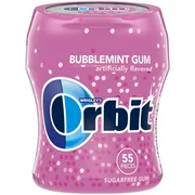Orbit Bubblemint Sugar Free Chewing Gum, 55 Piece Bottle