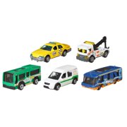 Matchbox 5-Packs 1:64 Scale Vehicles, 5 Toy Car Collection For Kids 3 Years & Older (Styles May Vary)