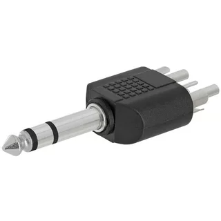 Cmple - 6.35mm Stereo Plug to 2xRCA Plug Adapter