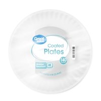 Great Value Heavy Duty Paper Lunch Plate, 9", 140 Count