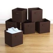 Ktaxon Storage Bins 6 Pack Collapsible Cloth Cube Baskets Durable