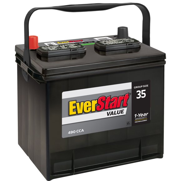EverStart Value Lead Acid Automotive Battery, Group Size 35 12 Volt, 490 CCA