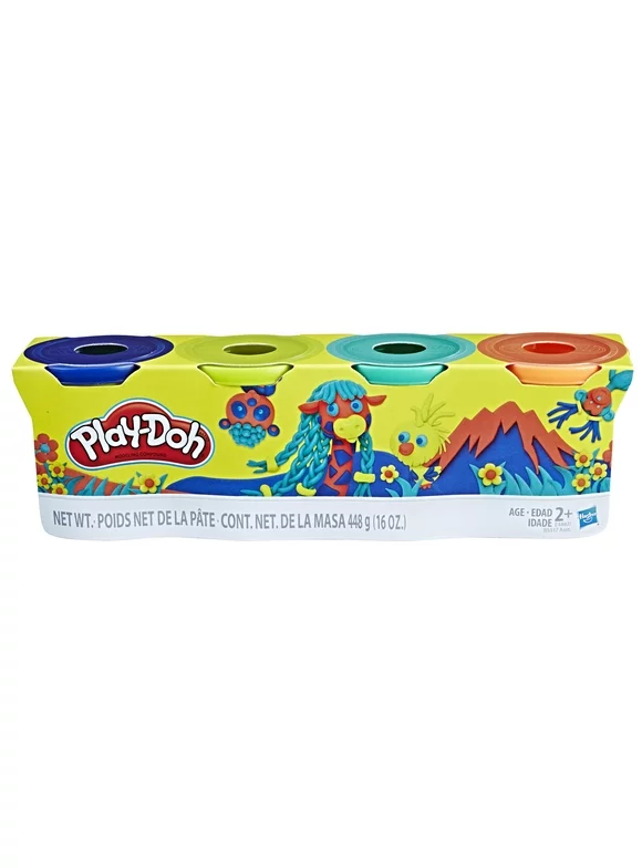 Play-Doh Wild Colors, 4-Pack of 4-Ounce Cans of Modeling Compound