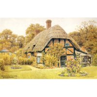 The Cottages & the Village Life of Rural England 1912 Arts' Guild Cottage Brockenhurst Print by Alfred Quinton (24 x 36)
