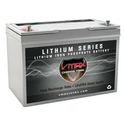 VMAX LFP27-12100 12 Volt 100AH Lithium Deep Cycle Maintenance Free Battery Compatible with Boats and 30-80LB Trolling Motors (Group 27 Marine Deep Cycle Li-Iron Battery)