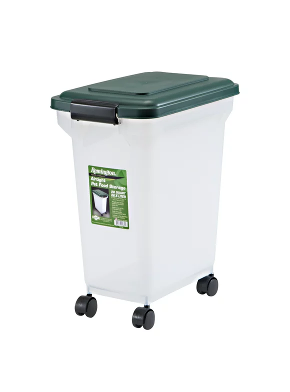Remington® 22lb Airtight Dog Food Container with Wheels, Green