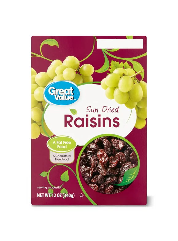 Great Value Sun-Dried Raisins, 12 oz