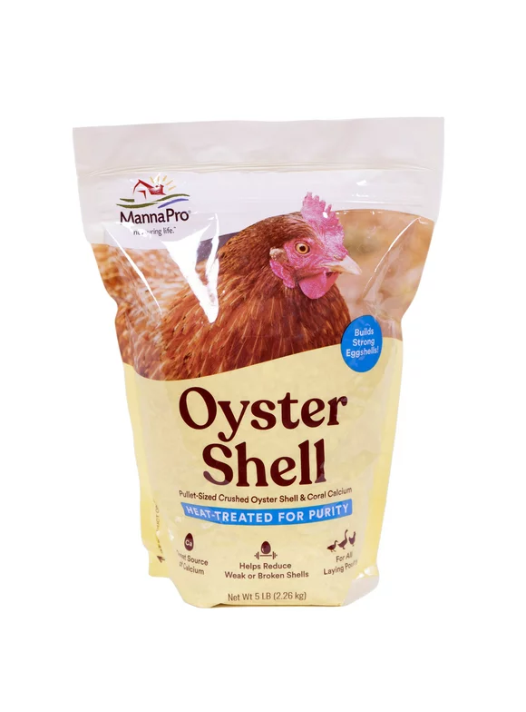 Manna Pro Crushed Oyster Shell | Egg Laying Chickens | 5 lb