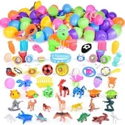 100 Pieces Filled Easter Eggs Toys for Easter Theme Party Favor, Easter Eggs Hunt, Easter Basket Stuffers, Classroom Prize Supplies F-297